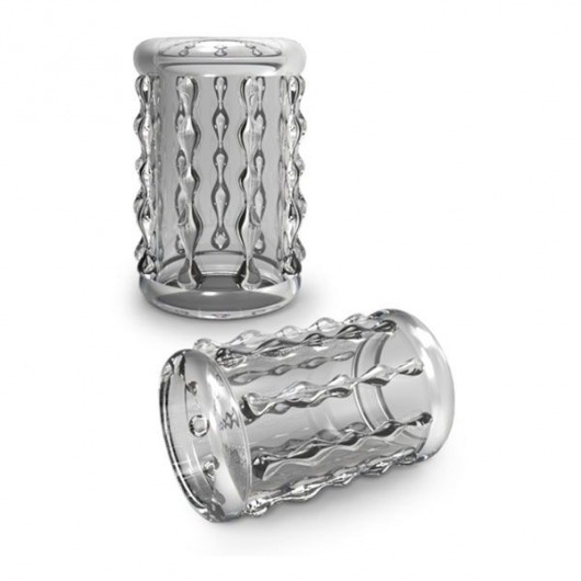 Прозрачная насадка с бороздками STAY HARD COCK SLEEVE 04 CLEAR - Blush Novelties - в Домодедово купить с доставкой