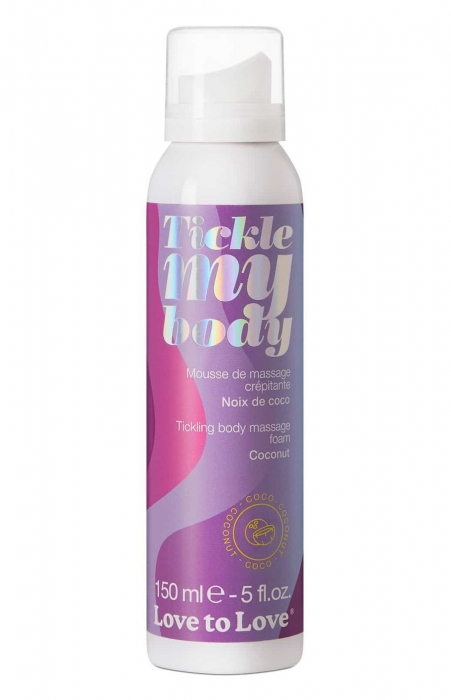 Массажная хрустящая пенка Tickle My Body Coconut с ароматом кокоса - 150 мл. - Love to Love - купить с доставкой в Домодедово