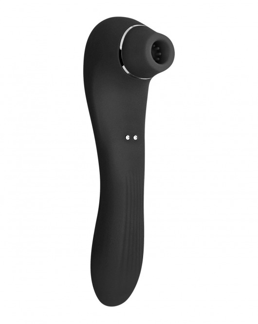 Черный стимулятор Smoooch Clitoral Suction   Vibration - 18,6 см. - Adrien Lastic