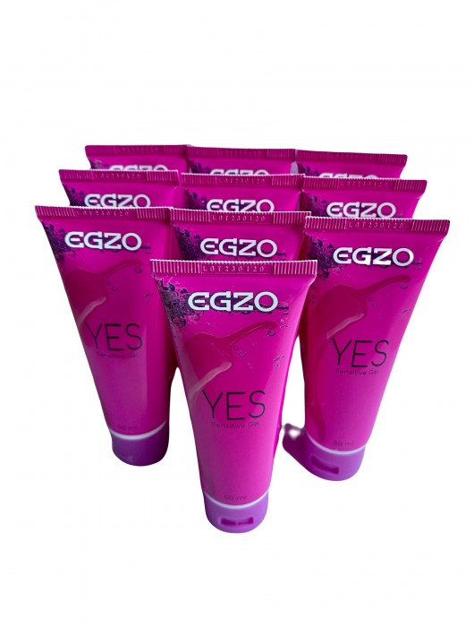 Набор из 10 согревающих лубрикантов на водной основе Egzo Yes (по 50 мл.) - EGZO - купить с доставкой в Домодедово
