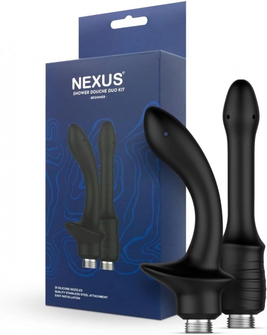 Набор из 2 насадок для анального душа Shower Douche Duo Kit Beginner - Nexus Range - купить с доставкой в Домодедово