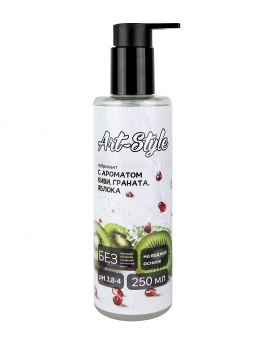 Лубрикант на водной основе Art-Style с ароматом киви, граната и яблока - 250 мл. - Art-Style - купить с доставкой в Домодедово