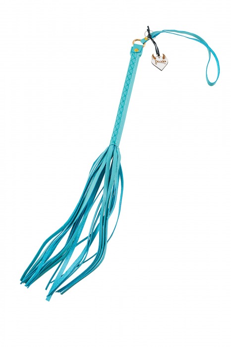 Голубая кожаная плеть - 50 см. - Pecado - купить с доставкой в Домодедово