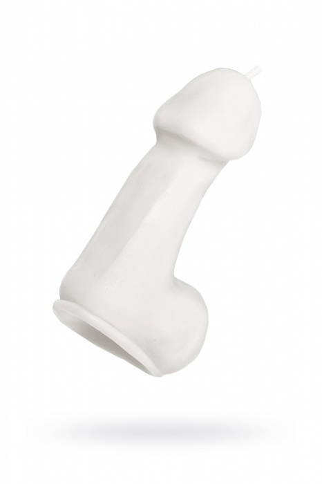 Белая свеча в форме пениса - 47 гр. - Pecado - купить с доставкой в Домодедово