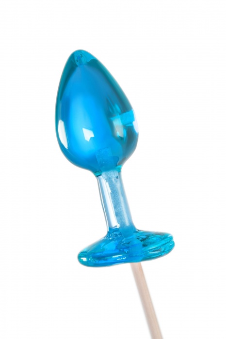 Голубой леденец в форме анальной пробки со вкусом блю кюрасао - 29 гр. - Sosuчki - купить с доставкой в Домодедово