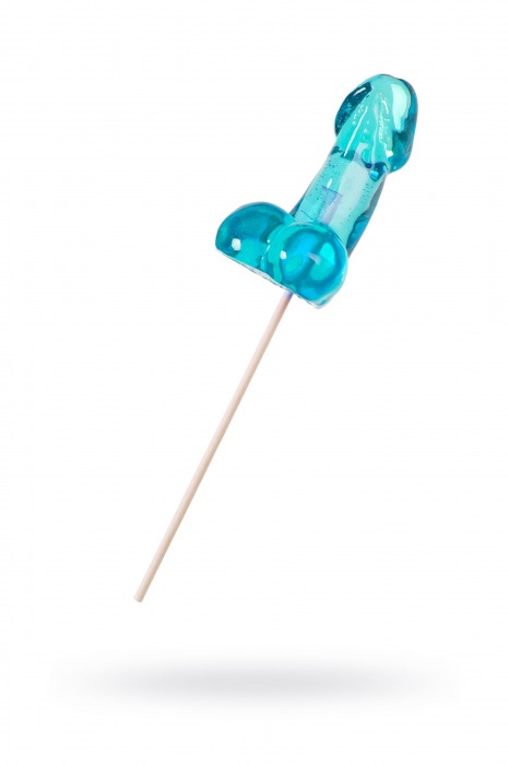 Голубой леденец в форме члена со вкусом блю кюрасао - 80 гр. - Sosuчki - купить с доставкой в Домодедово
