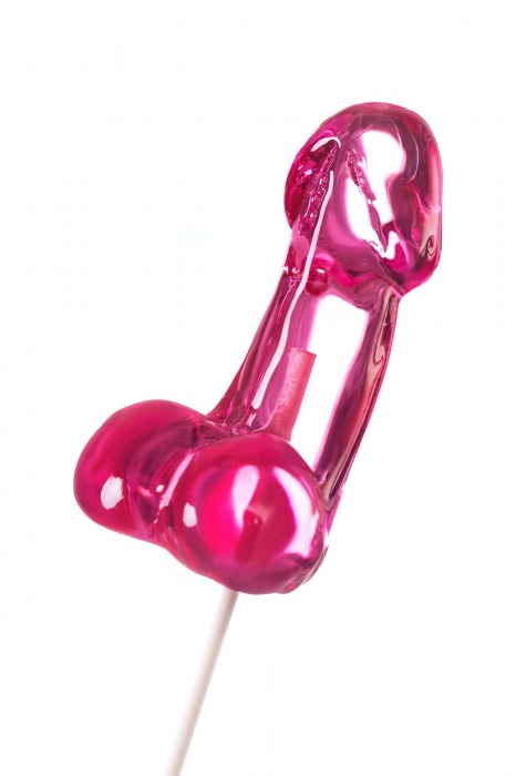 Розовый леденец в форме члена со вкусом айриш крим - 80 гр. - Sosuчki - купить с доставкой в Домодедово