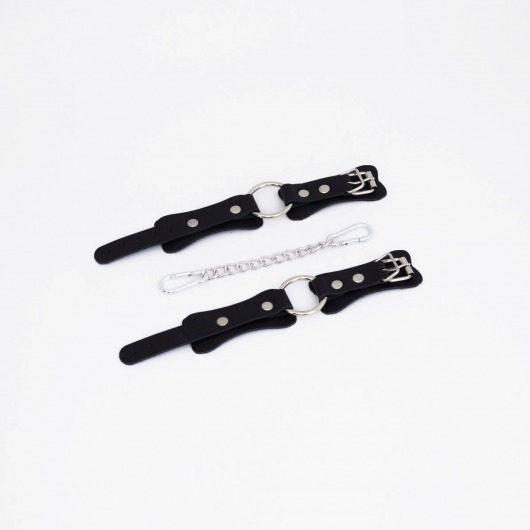 Черные кожаные наручники с кольцом - Crazy Handmade - купить с доставкой в Домодедово