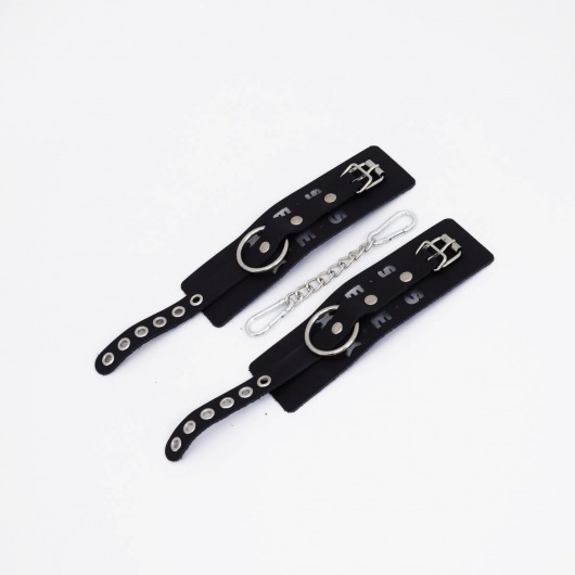 Черные кожаные наручники Sex - Crazy Handmade - купить с доставкой в Домодедово