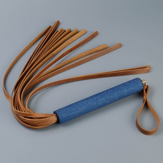 Плеть с джинсовой ручкой «Дикий Запад» - 60 см. - Sitabella - купить с доставкой в Домодедово