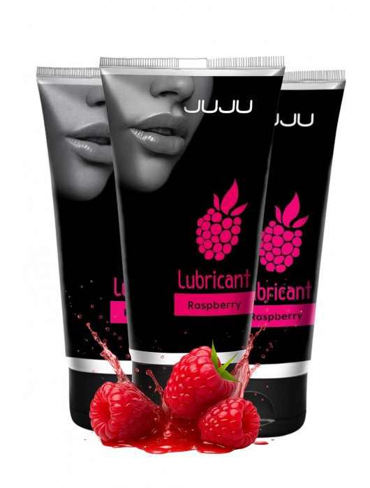 Набор из 3 съедобных лубрикантов JUJU со вкусом малины - JuJu - купить с доставкой в Домодедово