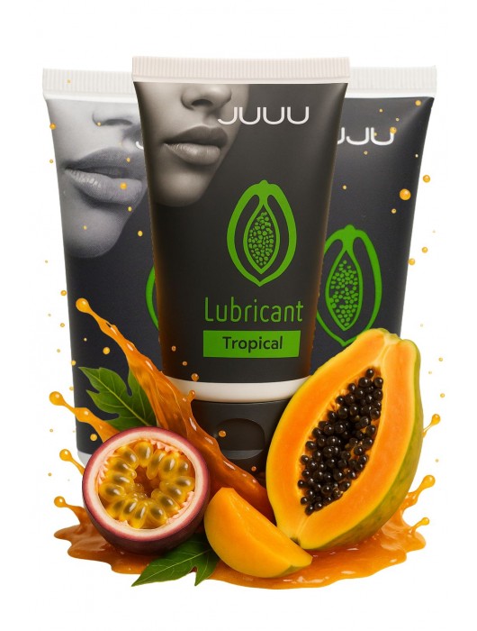 Набор из 3 съедобных лубрикантов JUJU со вкусом тропических фруктов - JuJu - купить с доставкой в Домодедово