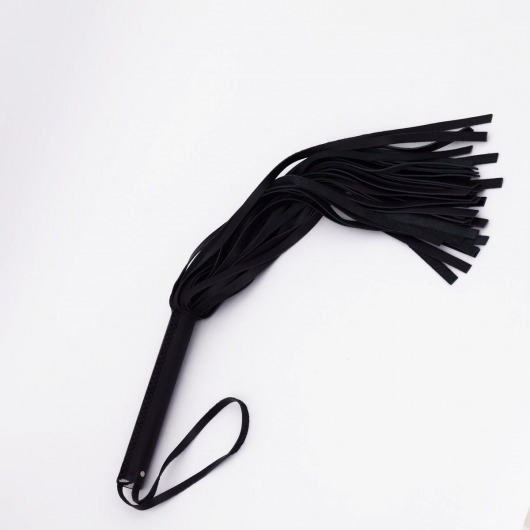 Черный кожаный флоггер - 45 см. - Crazy Handmade - купить с доставкой в Домодедово