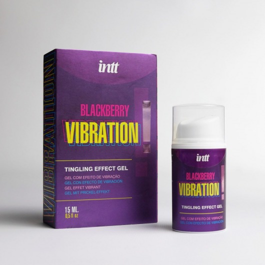 Стимулирующий гель с эффектом вибрации Blackberry Vibration - 15 мл. - INTT - купить с доставкой в Домодедово