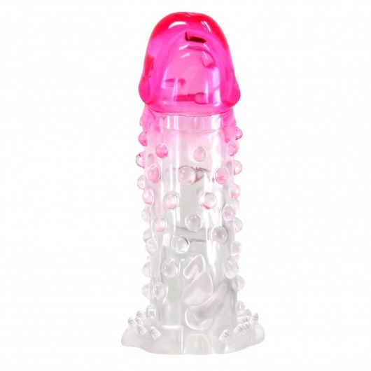 Прозрачно-розовая насадка на пенис Wilford - 13,5 см. - Baile - в Домодедово купить с доставкой