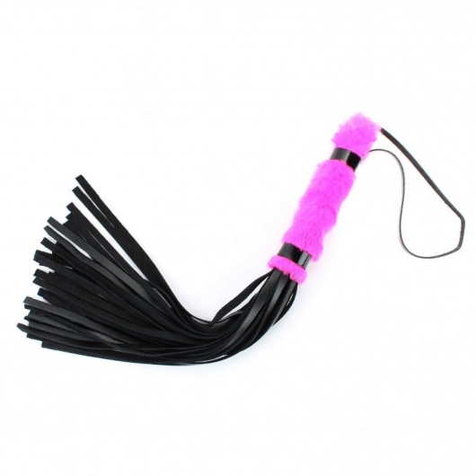 Нежная плеть с розовым мехом BDSM Light - 43 см. - БДСМ Арсенал - купить с доставкой в Домодедово