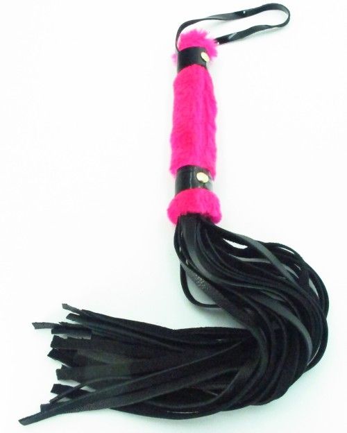 Нежная плеть с розовым мехом BDSM Light - 43 см. - БДСМ Арсенал - купить с доставкой в Домодедово