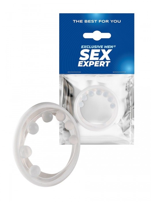 Эрекционное кольцо с мягкой стимулирующей насадкой - Sex Expert - в Домодедово купить с доставкой
