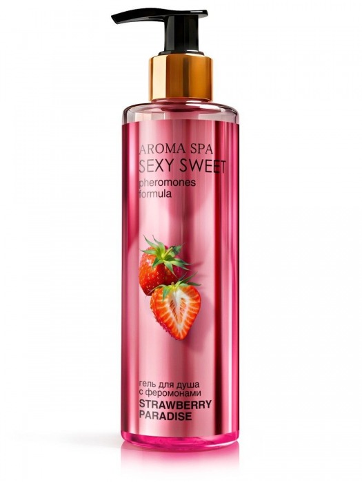 Гель для душа с феромонами и ароматом клубники Strawberry Paradise - 200 мл. -  - Магазин феромонов в Домодедово