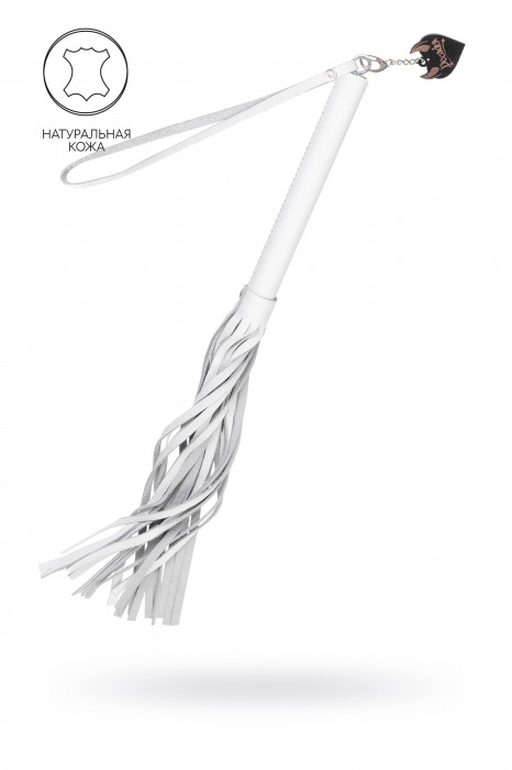 Белая кожаная плеть - 50 см. - Pecado - купить с доставкой в Домодедово