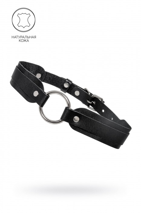 Черный кожаный чокер-ошейник со скруглёнными углами - Pecado - купить с доставкой в Домодедово