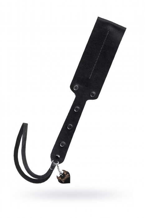 Черный кожаный пэддл - 32 см. - Pecado - купить с доставкой в Домодедово