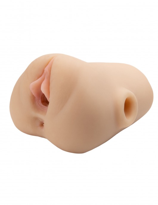 Телесный мастурбатор с вибрацией Double Pounder Vibrating Squeeze Stroker - Pipedream - в Домодедово купить с доставкой