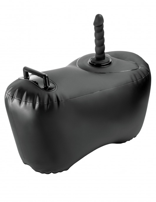 Черное надувное кресло с платформой для фиксации дилдо Body Dock Inflatable Love Seat - Pipedream - купить с доставкой в Домодедово