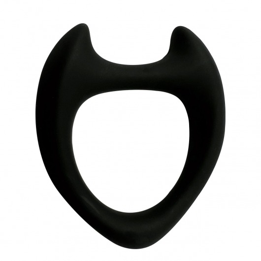 Черное эрекционное кольцо с рожками Wooomy Toro M - Adrien Lastic - в Домодедово купить с доставкой
