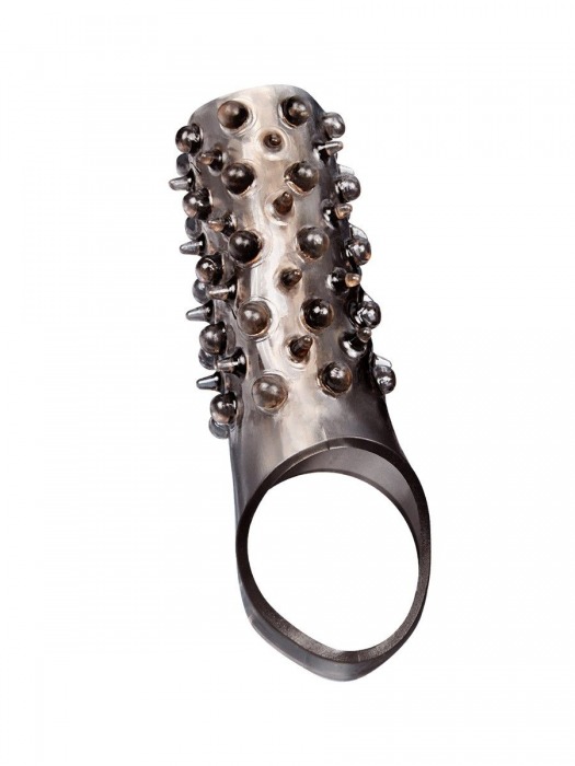 Дымчатая насадка на пенис с шипами и выпуклостями - 12,5 см. - Sex Expert - в Домодедово купить с доставкой