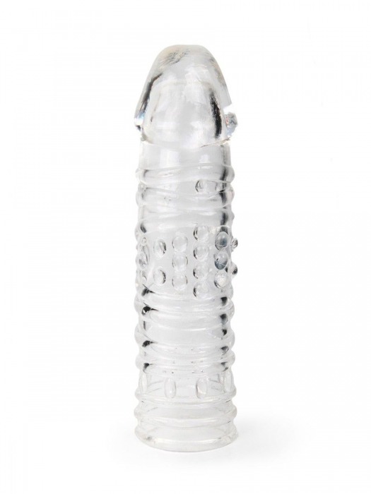 Прозрачная закрытая насадка на пенис - 17 см. - Sex Expert - в Домодедово купить с доставкой