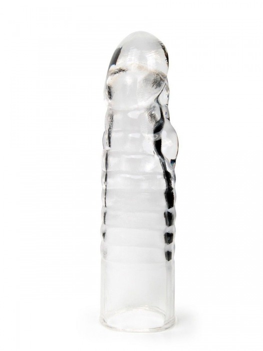 Прозрачная закрытая насадка на член - 15 см. - Sex Expert - в Домодедово купить с доставкой