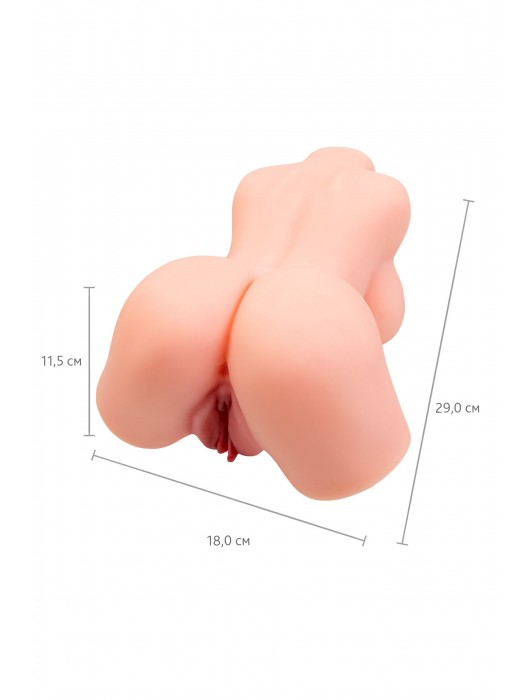 Реалистичный мастурбатор в форме женского тела с 2 любовными входами - No Name - в Домодедово купить с доставкой