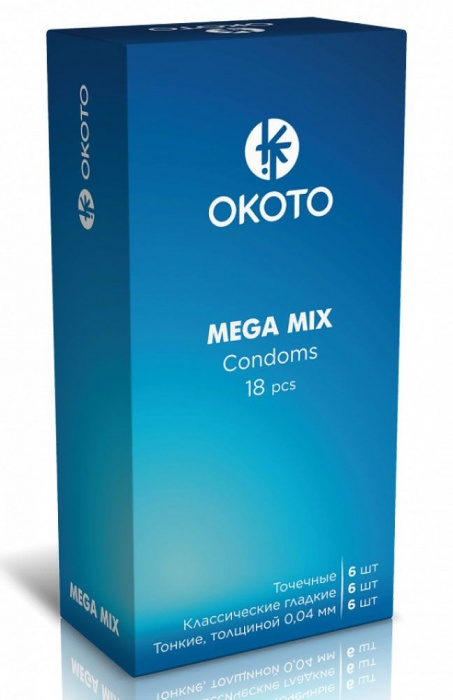 Презервативы OKOTO Mega Mix - 18 шт. - Sitabella - купить с доставкой в Домодедово