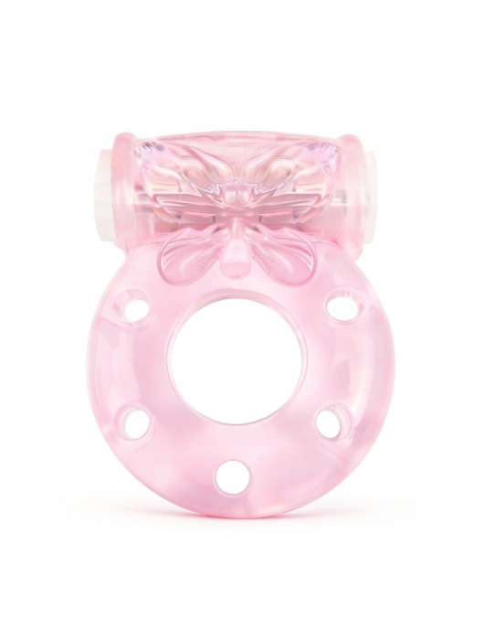 Розовое эрекционное виброкольцо с бабочкой - 1137 - в Домодедово купить с доставкой