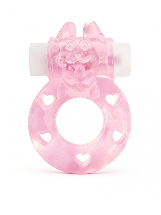 Розовое эрекционное виброкольцо в форме зайчика - 1137 - в Домодедово купить с доставкой