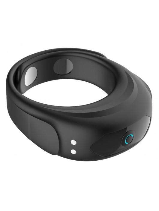 Черное эрекционное виброкольцо на ремешках - Boys of Toys - в Домодедово купить с доставкой