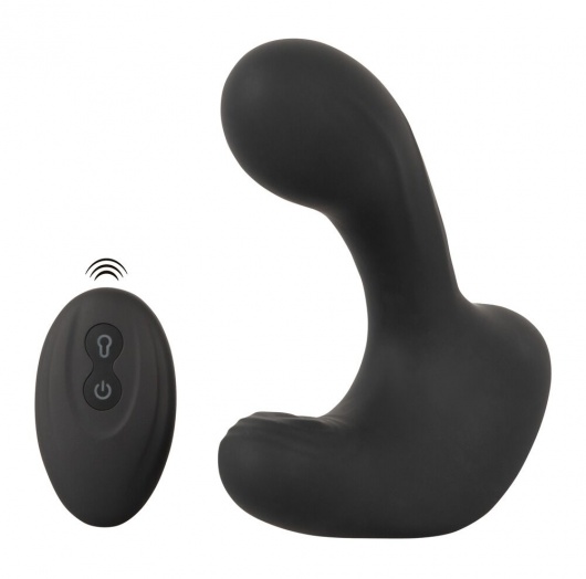 Черная анальная вибропробка с функцией расширения RC Butt Plug with 3 functions - Orion - в Домодедово купить с доставкой