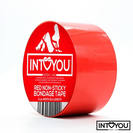 Красный скотч для фиксации Non-Sticky Bondage Tape - 15 м. - Intoyou - купить с доставкой в Домодедово
