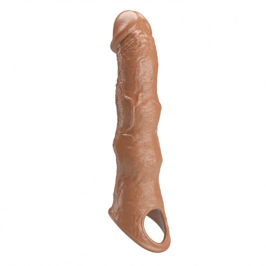 Карамельный фаллоудлинитель с 3 вставками - 28 см. - Baile - в Домодедово купить с доставкой