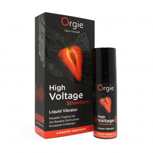 Жидкий вибратор Orgie High Voltage Strawberry - 15 мл. - ORGIE - купить с доставкой в Домодедово