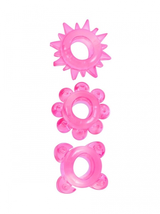 Комплект из 3 розовых эрекционных колец - Erowoman-Eroman - в Домодедово купить с доставкой