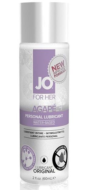 Лубрикант на водной основе для женщин JO AGAPE LUBRICANT ORIGINAL - 60 мл. - System JO - купить с доставкой в Домодедово
