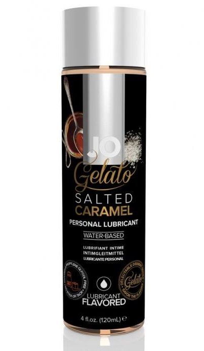 Лубрикант с ароматом солёной карамели JO GELATO SALTED CARAMEL - 120 мл. - System JO - купить с доставкой в Домодедово