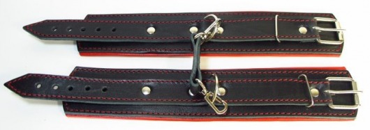 Оковы на руки с красным подкладом - БДСМ Арсенал - купить с доставкой в Домодедово