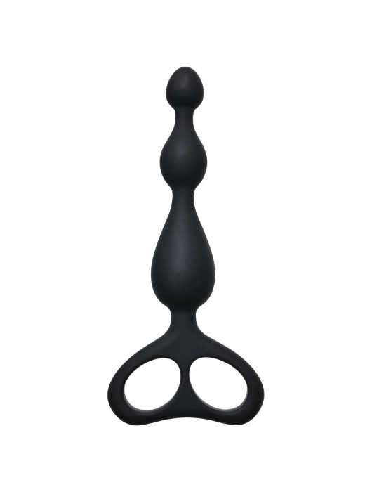 Чёрная анальная цепочка Ultimate Beads - 17 см. - Lola Games