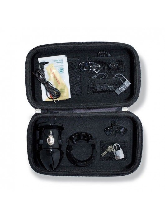 Пояс верности с электростимуляцией Mystim Pubic Enemy No1 Black Edition - MyStim - купить с доставкой в Домодедово