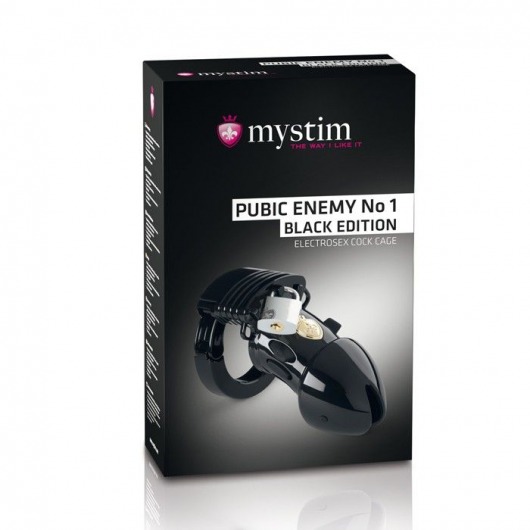 Пояс верности с электростимуляцией Mystim Pubic Enemy No1 Black Edition - MyStim - купить с доставкой в Домодедово