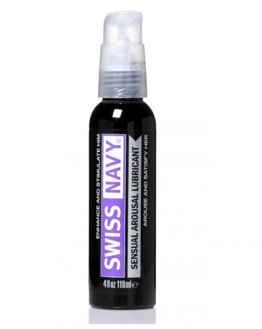 Возбуждающий гель-лубрикант на водной основе Sensual Arousal Lubricant  - 118 мл. - Swiss navy - купить с доставкой в Домодедово