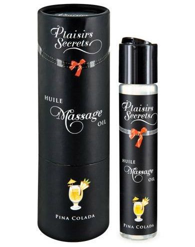 Массажное масло с ароматом пина колады Huile de Massage Gourmande Pina Colada - 59 мл. - Plaisir Secret - купить с доставкой в Домодедово